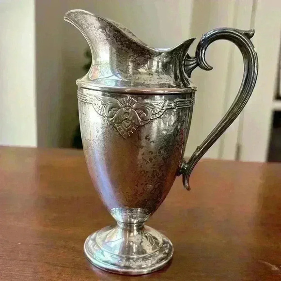 3 Piece Wm Rogers & Son Guild-Cadence Coffee Pot, Bowl, Creamer Silverplate - Picture 6 of 8